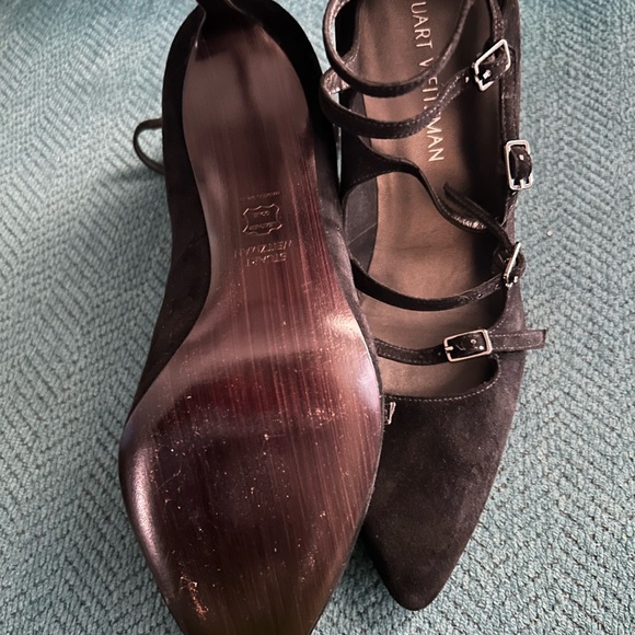 Stuart Weitzman Black Multi-Strap Heels - Picture 5 of 5